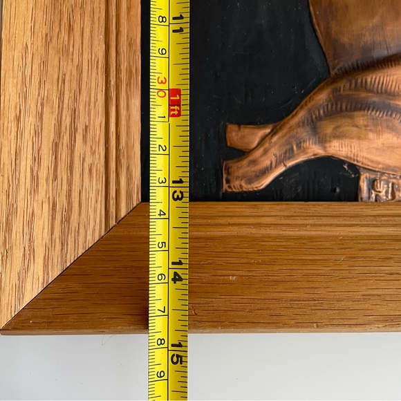 Vintage Handpainted Copper Wildlife Moose Wall Art Decor 3D - Picture 4 of 5